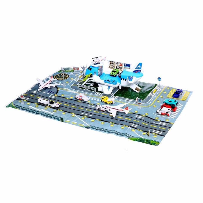 Парковка детская «Аэропорт», подвижные элементы, с аксессуарами Парковка детская «Аэропорт», подвижные элементы, с аксессуарами