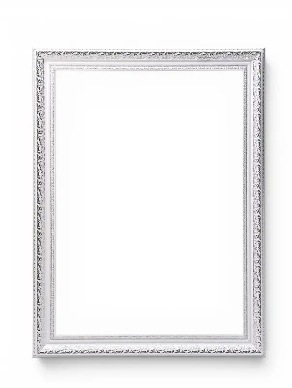 Рама для картин и зеркал Elegance de Lumi, 50&times;70 см, пластик, белая с серебром