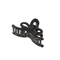 Краб для волос "Классик" бантик, 7,5х4 см, матовый, чёрно-золотой