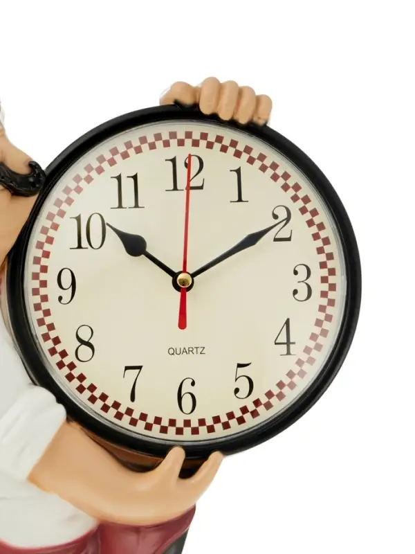 Часы настенные интерьерные &laquo;Повар усач&raquo;, серия: Кухня, бесшумные, плавный ход, циферблат d=13 см, 30&times;24 см, от батарейки 1&times;АА