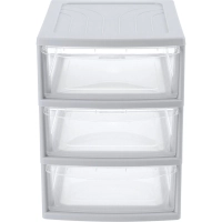 Бокс с выдвижными лотками А5 195х254х264мм 3выдв.отд, светло-сер. 433223730