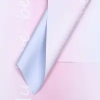 Пленка для цветов матовая, розовый - сирень «Переход», 58×58 см
