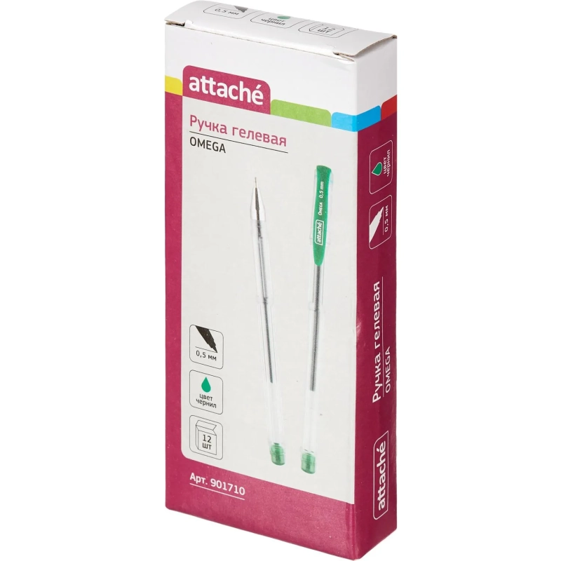 Ручка гелевая неавтомат. зеленый стерж., 0,5мм