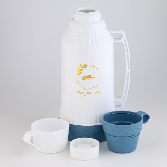 Термос 1.8 л, со стеклянной колбой, сохраняет тепло 12 ч, с кружкой,  микс