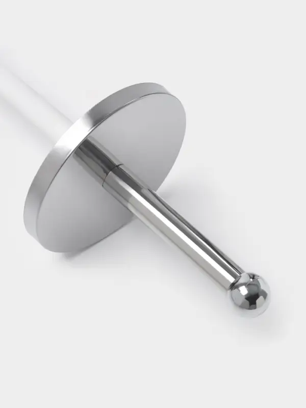 Ёршик для унитаза с подставкой, 9.5&times;9.5&times;37 см, хром