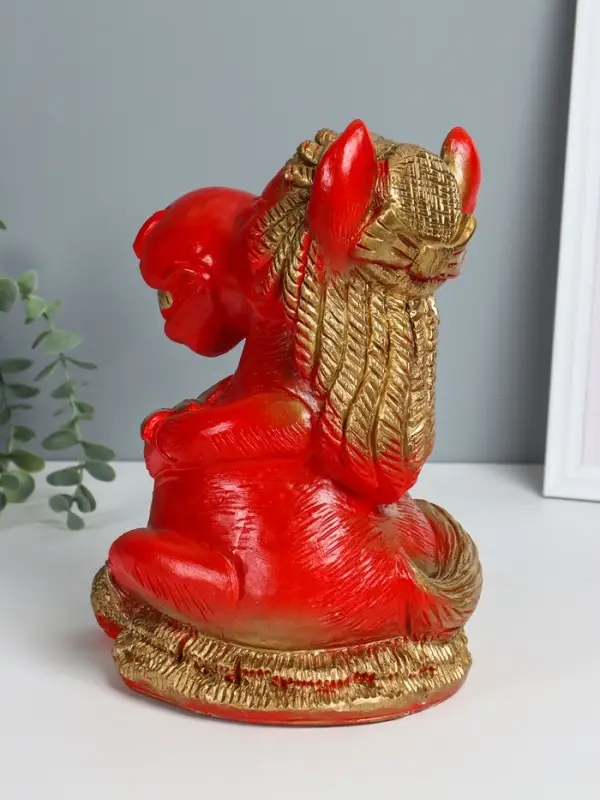 Копилка "Лошадка с ромашкой" 28х17х21 см, красный с золотом