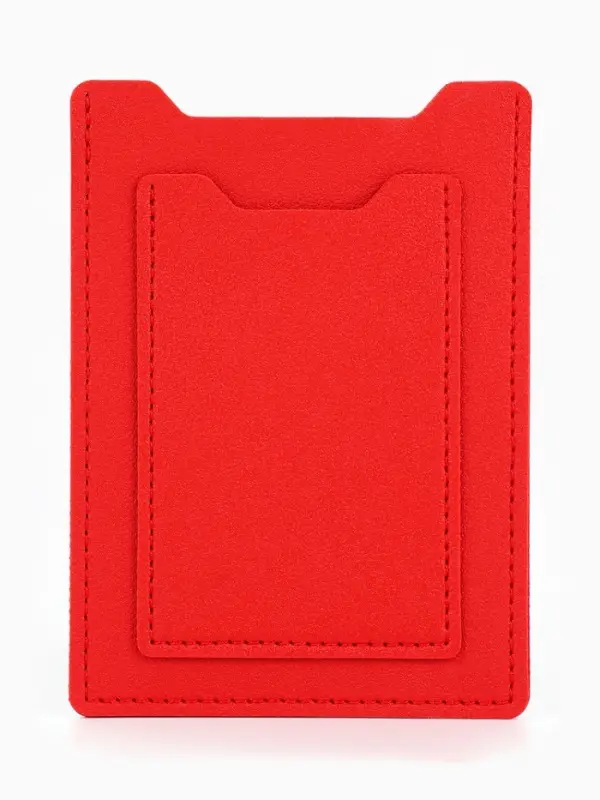 Обложка 3в1 для автодокументов, СТС, права, карта, 9&times;0.3&times;12.5 см, красная