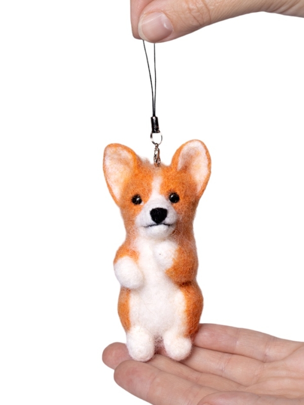 Набор для творчества. Валяние из шерсти. Брелок  Набор для творчества. Валяние из шерсти. Брелок "Корги" 05406