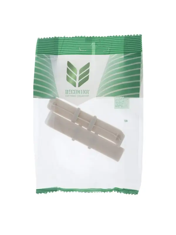 Соединитель для плинтуса &laquo;Деконика&raquo;, 85 мм, 2 штуки, цвет 002 светло-серый