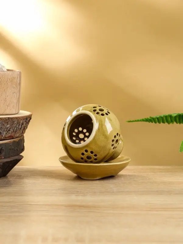 Аромалампа «Кувшин», 9×9×9 см, керамика, бежевая