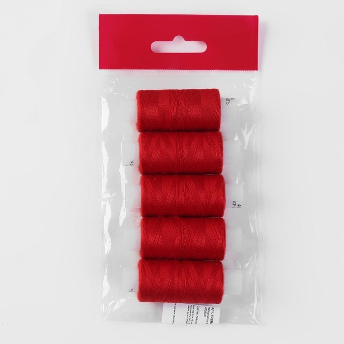 Набор ниток 40ЛШ, 200 м, 5 шт, цвет красный Набор ниток 40ЛШ, 200 м, 5 шт, цвет красный