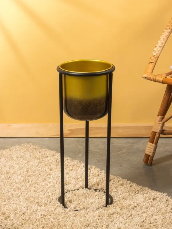 Кашпо на подставке  Кашпо на подставке "Арабика" железо 21х21х54 см