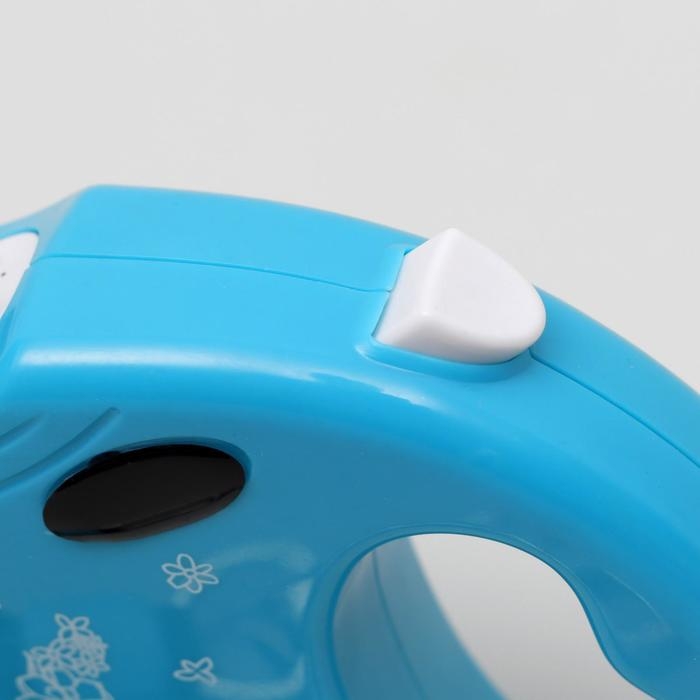 Рулетка  Рулетка "Цветы", 3 м, до 10 кг, голубая