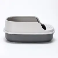 Лоток для кошек &laquo;Фур-Мур&raquo;, 48&times;35.5 см, с высоким бортом, с совком, покрытие софт-тач, смоки