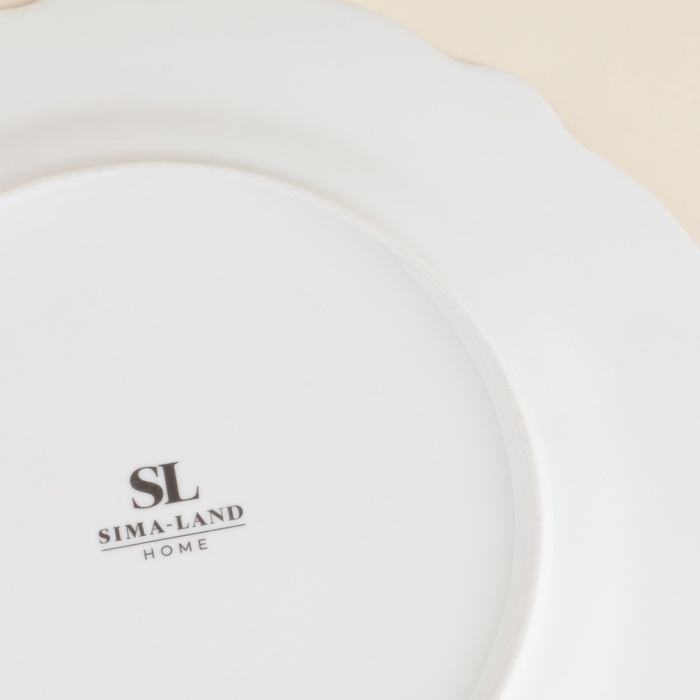 Тарелки SL Home «Аманде», d=27,5 см, набор 2 шт, фарфор, белые Тарелки SL Home «Аманде», d=27,5 см, набор 2 шт, фарфор, белые