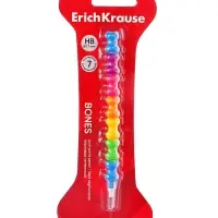Карандаш сегментный ErichKrause &laquo;Bones&raquo;, НВ, грифель d=1.7 мм, в блистере
