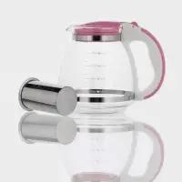 Заварочный чайник, 1.5 л, с металлическим ситом, стекло, МИКС