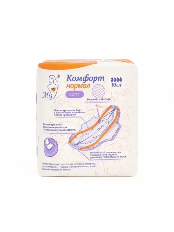 Прокладки Mis Normal Soft, 4 капли, 10 шт.