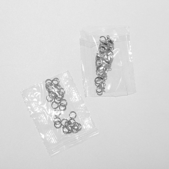 Набор для создания украшений «Мишка», 4 вида бусин, 20 соединительных колец, 10 карабинов, резинка Набор для создания украшений «Мишка», 4 вида бусин, 20 соединительных колец, 10 карабинов, резинка