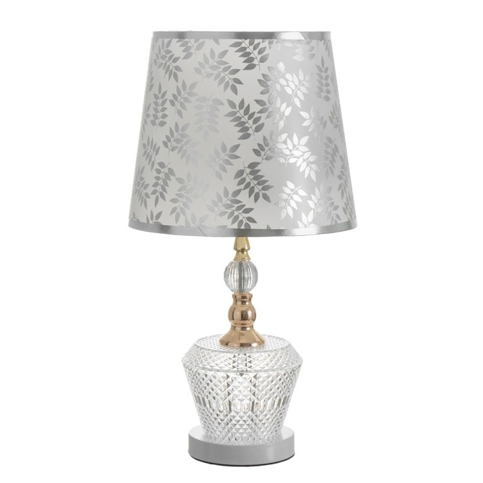 Настольная лампа с подсветкой "Ребекка" Е27 40Вт бело-золотой 25х25х45 см RISALUX
