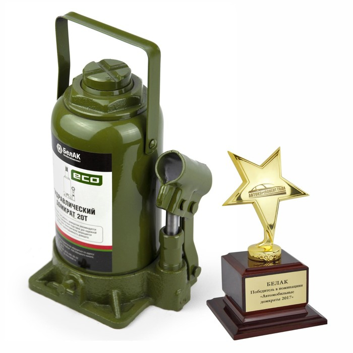 Домкрат гидравлический  Домкрат гидравлический "БелАК" ECO БАК.70021, подъем/подхват 410/210 мм, 20 т