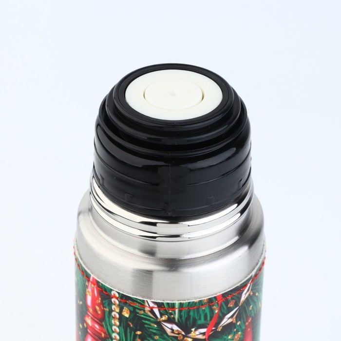 Термос в кожзаме  Термос в кожзаме "Новогоднее настроение", 500 мл