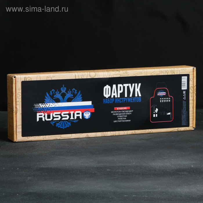 Набор инструментов в фартуке «Россия», подарочная упаковка, 17 предметов Набор инструментов в фартуке «Россия», подарочная упаковка, 17 предметов