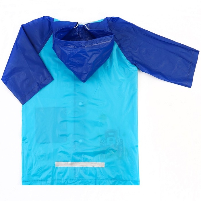 Дождевик детский, размер M, 100-110 см, Синий трактор Дождевик детский, размер M, 100-110 см, Синий трактор