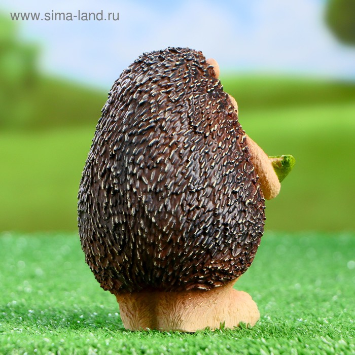 Садовая фигура  Садовая фигура "Ежик с листочком" 12х11х16см