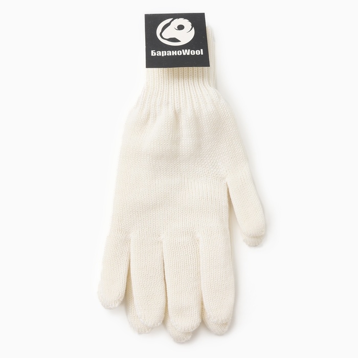 Перчатки двойные, цвет белый, р-р 20 Перчатки двойные, цвет белый, р-р 20