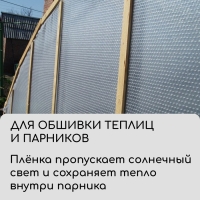 Плёнка воздушно-пузырьковая, толщина 40 мкм, двухслойная, длина 10 м, ширина 1.2 м, Greengo, для дома и дачи