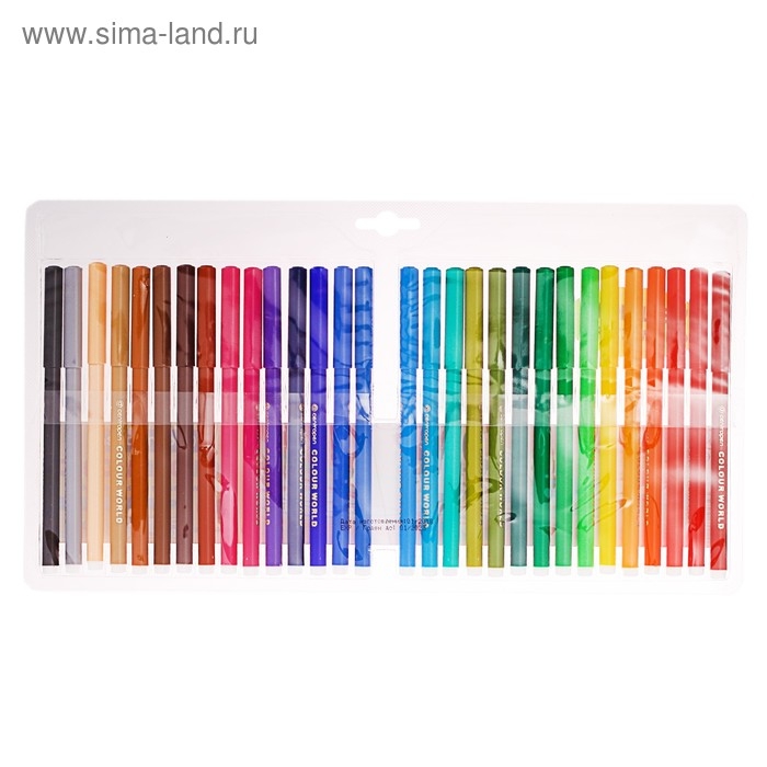 Фломастеры 30 цветов 2.0 мм Centropen 7550/ ТП Colour World, смываемые, европодвес, линия 1.0 мм Фломастеры 30 цветов 2.0 мм Centropen 7550/ ТП Colour World, смываемые, европодвес, линия 1.0 мм