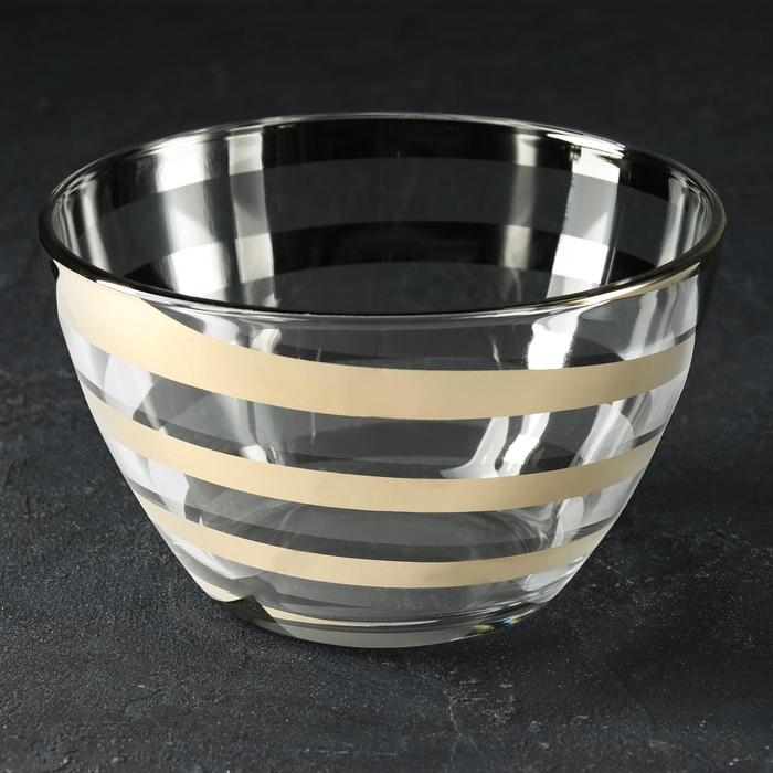 Салатник «Серпантин», 1,75 л, цвет напыления золотой Салатник «Серпантин», 1,75 л, цвет напыления золотой