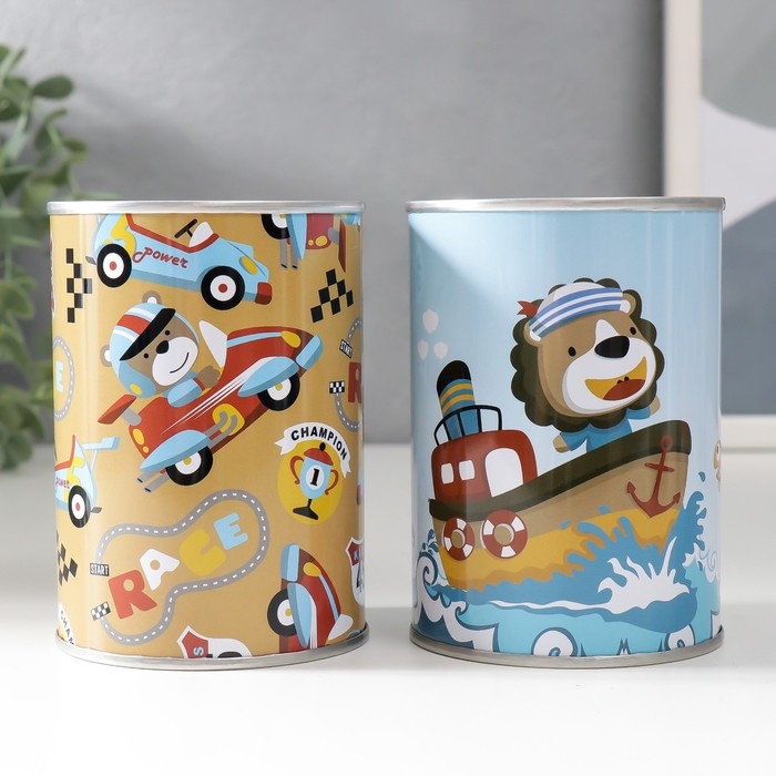 Копилка металл банка Копилка металл банка "Весёлые приключения" МИКС 7,5х7,5х10 см