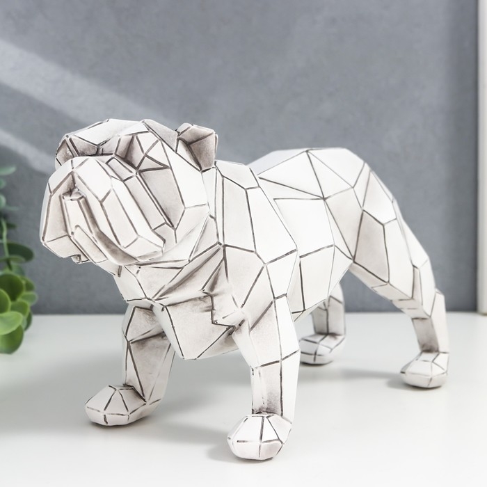 Сувенир полистоун 3D Сувенир полистоун 3D "Английский бульдог" беж 15х11х28 см