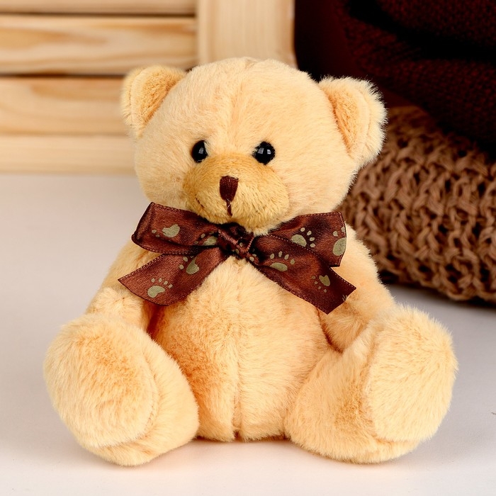 Мягкая игрушка «Медведь нежный», бант, следы, цвета МИКС Мягкая игрушка «Медведь нежный», бант, следы, цвета МИКС