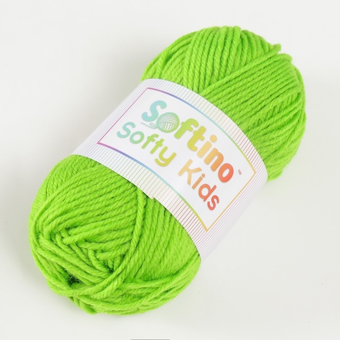 Пряжа 100% акрил Пряжа 100% акрил "Softy Kids" 90м ±5м 50 гр цвет 47 лайм