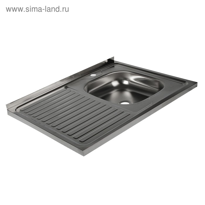 Мойка кухонная  Мойка кухонная "Владикс", накладная, без сифона, 80х60 см, правая, нержавеющая сталь 0.4 мм