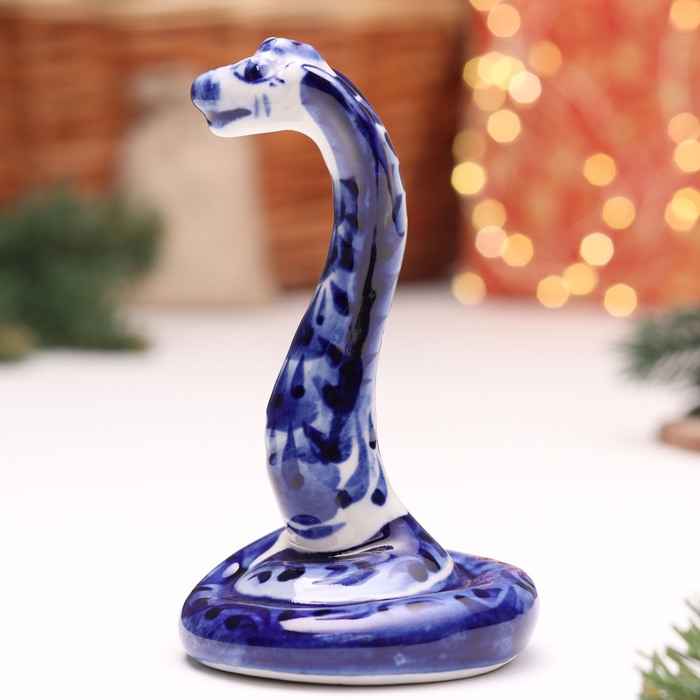 Сувенир Сувенир "Змея", №6, гжель, 11 см