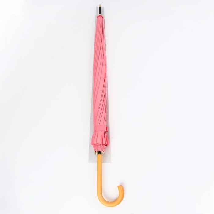 Зонт - трость полуавтоматический «Пастель», 16 спиц, R = 52/60 см, D = 120 см, цвет розовый Зонт - трость полуавтоматический «Пастель», 16 спиц, R = 52/60 см, D = 120 см, цвет розовый