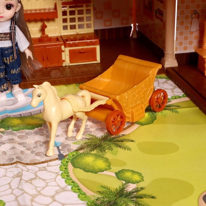 Дом для кукол «Мой милый дом», с куклами 2 шт., 298 деталей, с аксессуарами Дом для кукол «Мой милый дом», с куклами 2 шт., 298 деталей, с аксессуарами