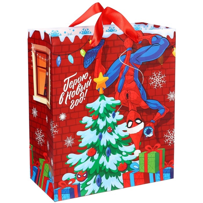 Пакет подарочный, 23х17х11.5 см, упаковка, Человек-паук Пакет подарочный, 23х17х11.5 см, упаковка, Человек-паук