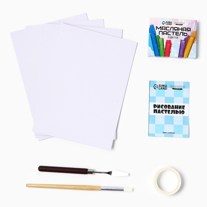 Набор для рисования масляной пастелью «Миленькие котята», 8 цветов, набор для творчества