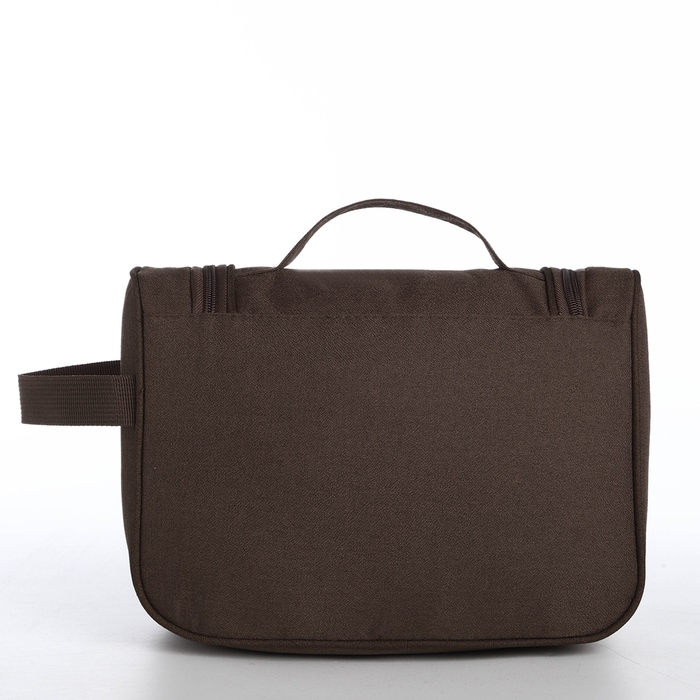 Косметичка на молнии, цвет коричневый Косметичка на молнии, цвет коричневый