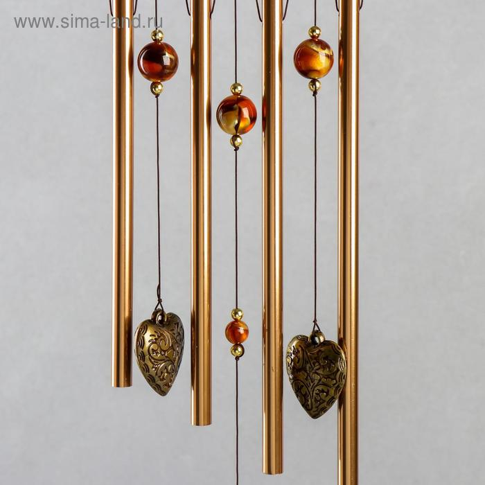 Музыка ветра+ловец снов Музыка ветра+ловец снов "Сердце в сердце" 4 трубки 52 см