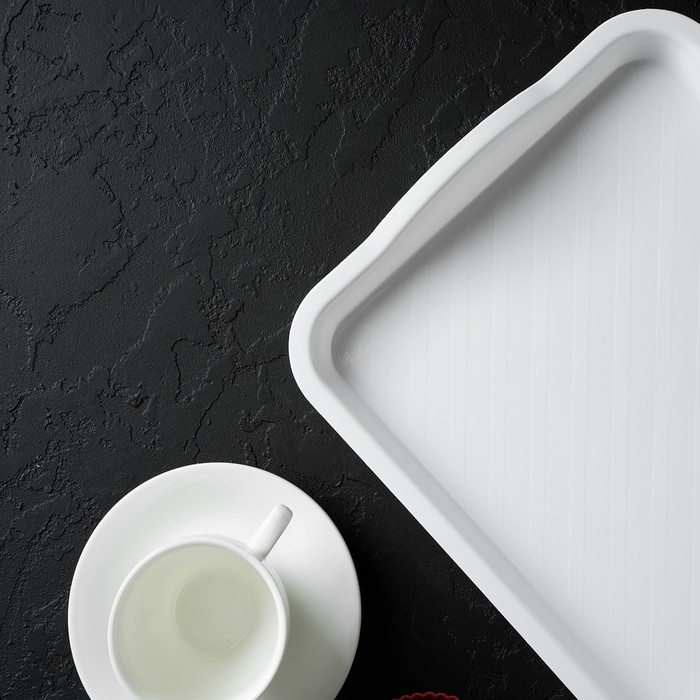 Поднос, универсальный, 25×29 см, цвет белый Поднос, универсальный, 25×29 см, цвет белый