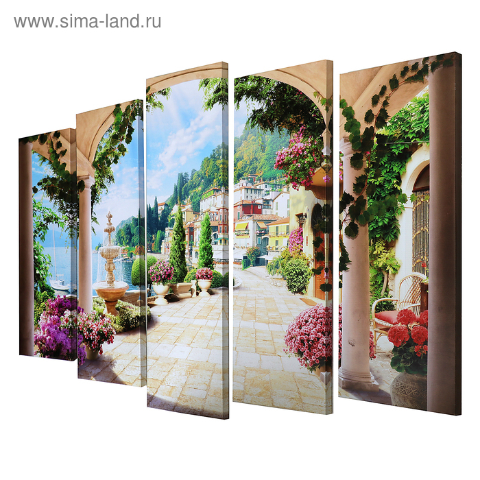 Картина модульная на подрамнике  Картина модульная на подрамнике "Ясный день" (2-25х63; 2-25х70; 1-25х80) 125х80см