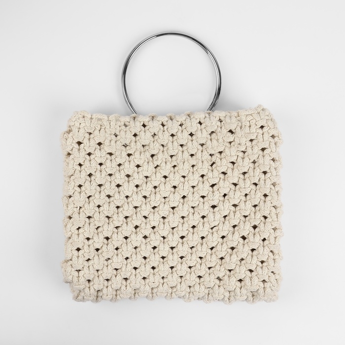 Ручки для сумки «Круг», металлические, d = 10 см, 2 шт, цвет серебряный Ручки для сумки «Круг», металлические, d = 10 см, 2 шт, цвет серебряный