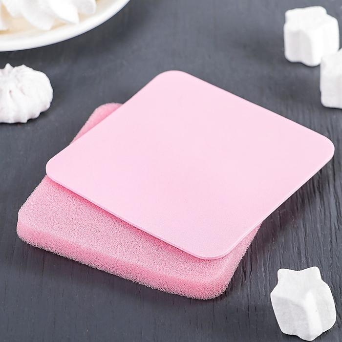 Набор матов для моделирования и сушки цветов из мастики, 9,5×9,5×1,5 см, 2 шт, цвет белый, розовый Набор матов для моделирования и сушки цветов из мастики, 9,5×9,5×1,5 см, 2 шт, цвет белый, розовый