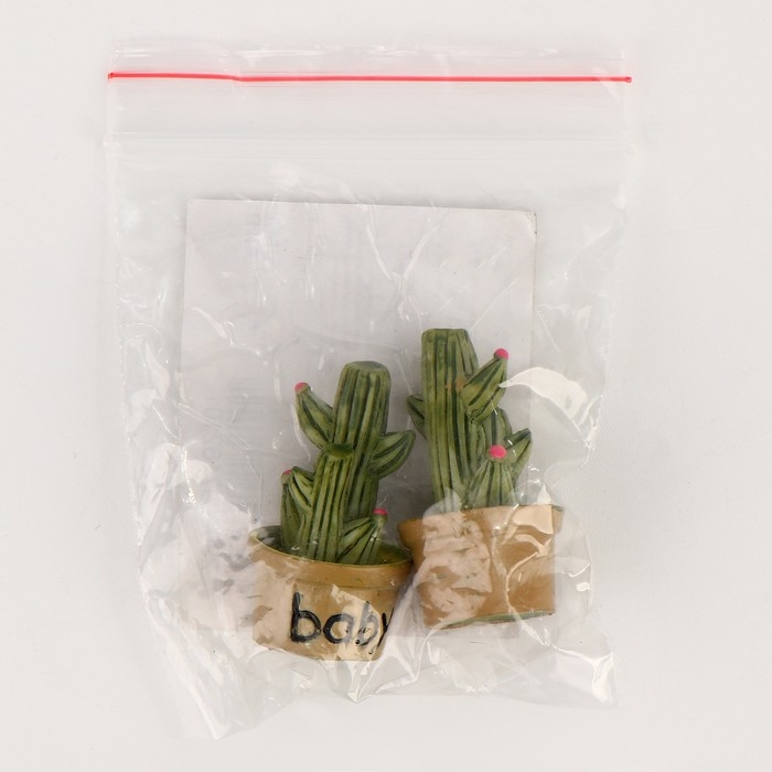 Миниатюра кукольная «Кактус в горшке», набор 2 шт., размер 1 шт. — 1,7 × 2,5 × 1,7 см Миниатюра кукольная «Кактус в горшке», набор 2 шт., размер 1 шт. — 1,7 × 2,5 × 1,7 см